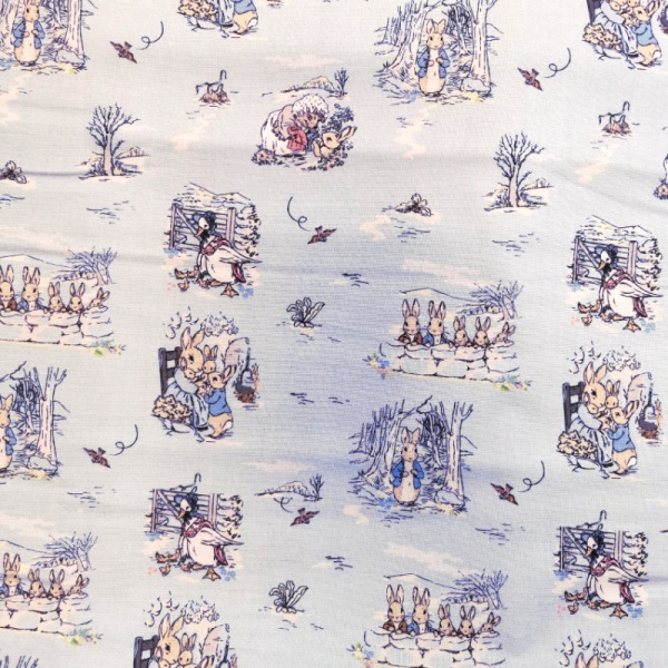 100% Cotton - PETER RABBIT AND FRIENDS OUTDOORS
